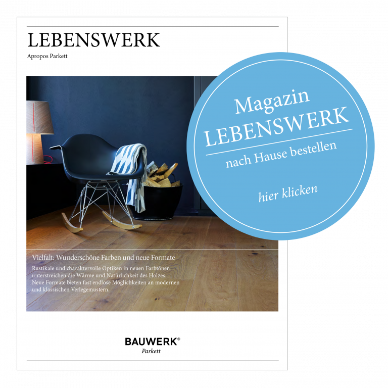 Gratis das Bauwerk Magazin «Lebenswerk» bestellen